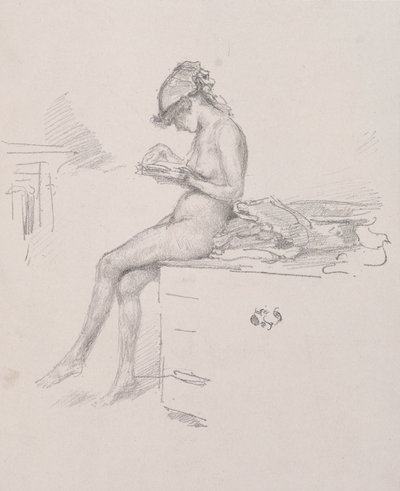 Das kleine nackte Modell liest, 1890 von James Abbott McNeill Whistler