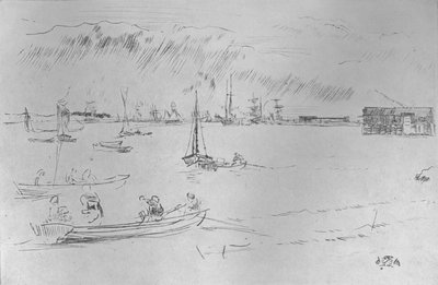 Die Themse Richtung Erith, ca. 1877, 1904 von James Abbott McNeill Whistler
