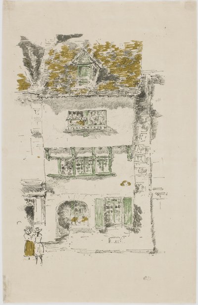 Gelbes Haus, Lannion, 1893 (Lithographie auf Papier) von James Abbott McNeill Whistler