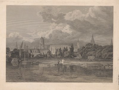 Südansicht der Christ Church, etc. von den Wiesen von James Basire