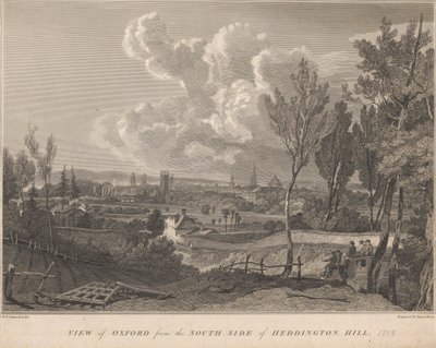 Blick auf Oxford von der Südseite des Heddington Hill von James Basire