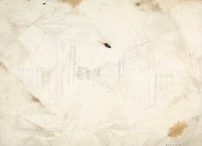 Skizze von Tempelruinen von James Bruce