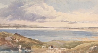 Landschaft am Ufer mit Straße im Vordergrund von James Bulwer