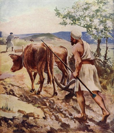 Pflügen in der Nähe von Nazareth von James Clark