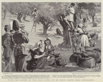 Mit dem Kaiser im Heiligen Land, in einem Olivenhain bei Bethlehem von James Clark