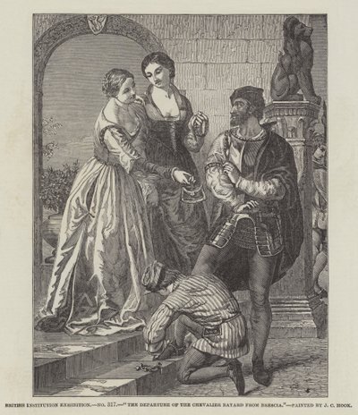 Die Abreise des Chevalier Bayard aus Brescia von James Clarke Hook