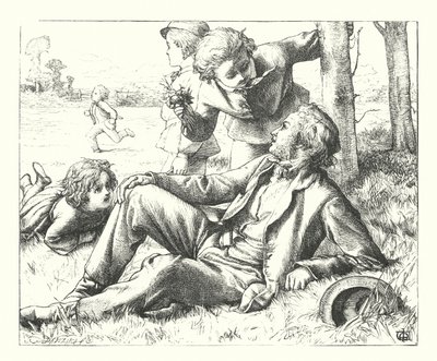 Sonntag auf den Feldern von James Dawson Watson