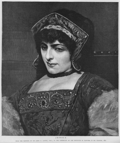 Jessica, Gemälde in der Ausstellung des Institute of Painters in Oil Colours von James Dromgole Linton