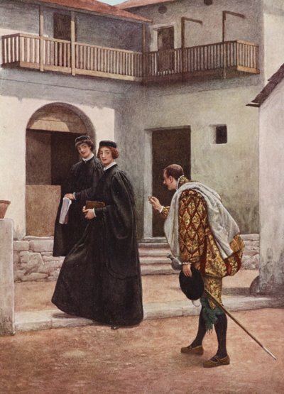 Shakespeares Der Kaufmann von Venedig: Portia, Nerissa und Gratiano von James Dromgole Linton