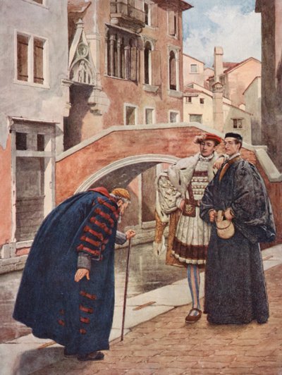 Shakespeares Der Kaufmann von Venedig: Shylock, Bassanio und Antonio von James Dromgole Linton