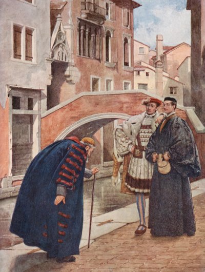Shakespeares Der Kaufmann von Venedig: Shylock, Bassanio und Antonio von James Dromgole Linton