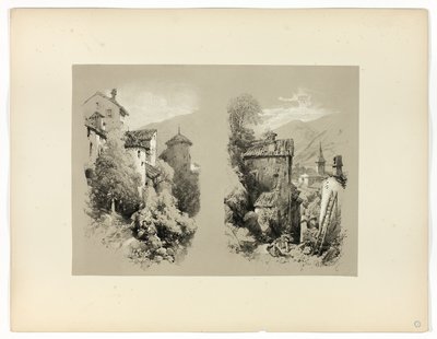 Beaufort und Serves, aus malerischen Auswahlen von James Duffield Harding