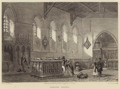 Cobham Kirche (Gravur) von James Duffield Harding