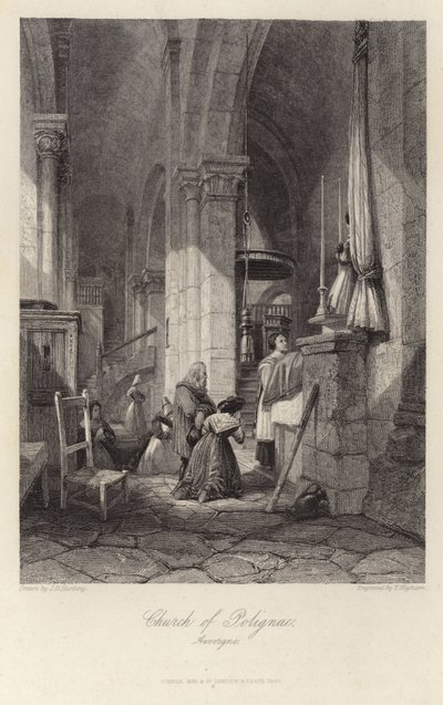 Die Kirche von Polignac in der Auvergne von James Duffield Harding
