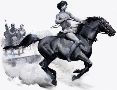 Alexander der Große reitet Bucephalus von James Edwin McConnell