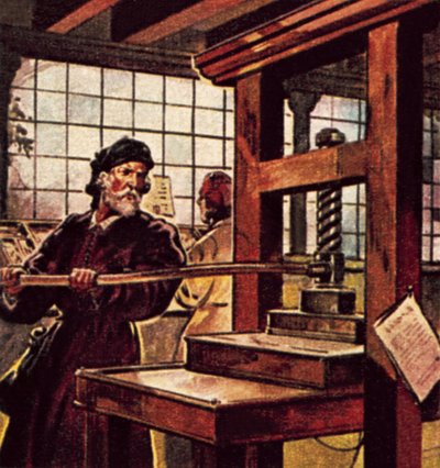 Caxtons Druckerpresse von James Edwin McConnell