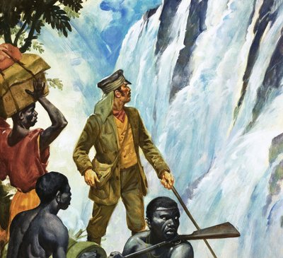 David Livingstone entdeckt die Victoriafälle von James Edwin McConnell