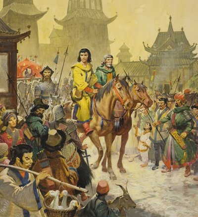 Marco Polo in Peking, 20. Jahrhundert von James Edwin McConnell