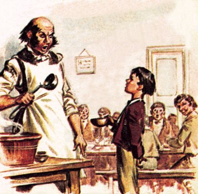 Oliver Twist bittet um mehr von James Edwin McConnell