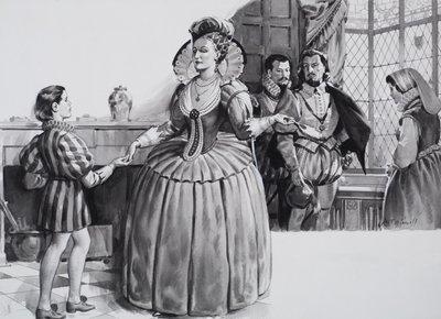 Der junge Francis Bacon und Königin Elisabeth I. von James Edwin McConnell