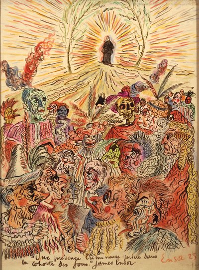Belgien, Helle Präsenz verloren im Hof der Verrückten von James Ensor