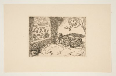 La paresse (Faulheit), aus dem Portfolio Les p?ch?s capitaux (Die Todsünden) von James Ensor