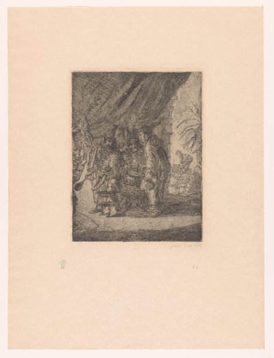 Persische Ärzte untersuchen den Stuhlgang von König Darius von James Ensor