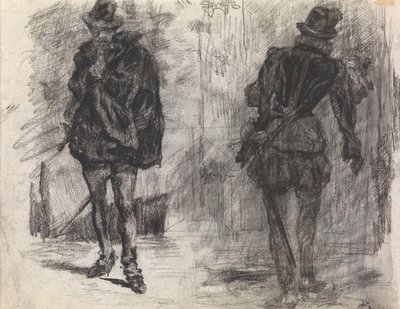 Zwei spanische Soldaten, einer von vorne, der andere von hinten gesehen von James Ensor