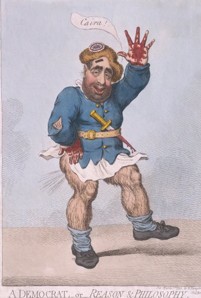 Ein Demokrat, oder Vernunft & Philosophie, veröffentlicht von Hannah Humphrey im Jahr 1793 von James Gillray