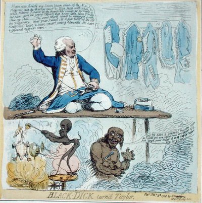Black-Dick wurde Schneider von James Gillray