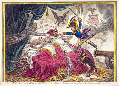 Komfort eines Rosenbettes von James Gillray