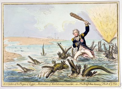 Ausrottung der Plagen Ägyptens, veröffentlicht von Hannah Humphrey, 1798 von James Gillray