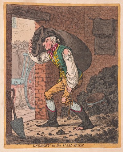 Georgey im Kohlenkeller von James Gillray