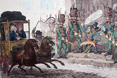 Deutsche Gelassenheit, oder Die Verärgerung von Kleiner Boney, oder Die diplomatische späte Reise durch Paris von James Gillray