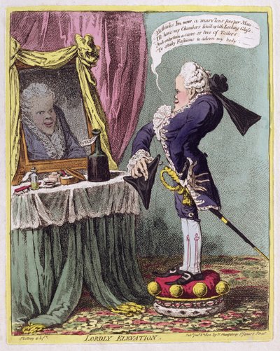 Erhabene Erhebung, veröffentlicht von Hannah Humphrey, 1802 von James Gillray