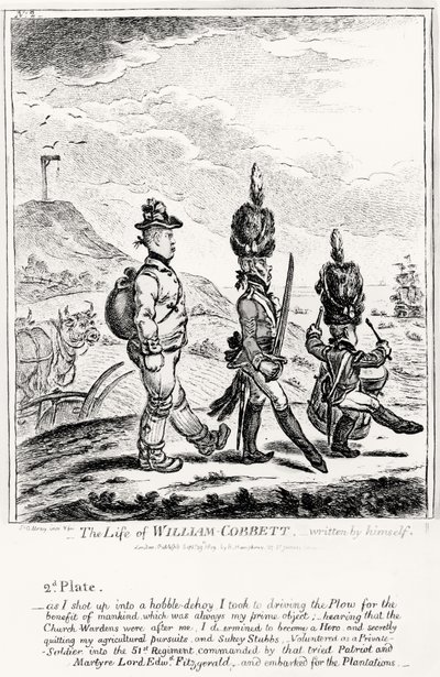 Tafel 2, aus Das Leben von William Cobbett, geschrieben von ihm selbst, veröffentlicht von H. Humphrey, 1809 von James Gillray