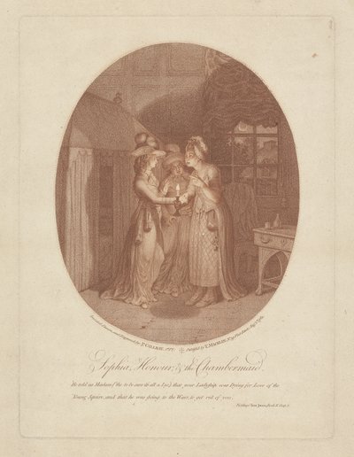 Sophia, Honour und das Zimmermädchen, Szene aus Tom Jones von Henry Fielding (1707-54) von James Gillray