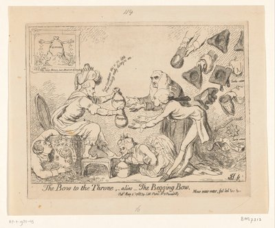 Karikatur auf Warren Hastings, 1788 von James Gillray