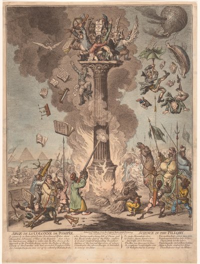 Spotprent op de Franse expeditie naar Egypte, 1799 von James Gillray