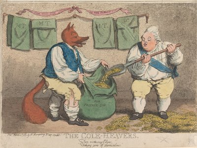 Die Koalitions-Schieber. Zwei tugendhafte Elfen, die auf sich selbst aufpassen von James Gillray
