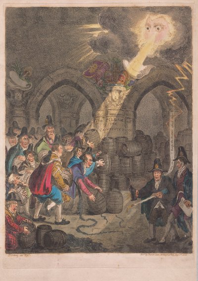 Die Säule der Verfassung, veröffentlicht 1835 von James Gillray