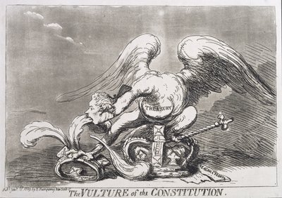 Der Geier der Verfassung, veröffentlicht von Hannah Humphrey im Jahr 1789 von James Gillray