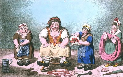 Venus von den Grazien bekleidet, veröffentlicht von Hannah Humphrey 1800 von James Gillray