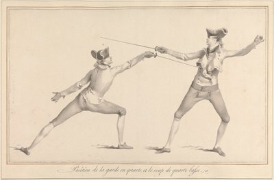 Position der Wache in Quarte und der Schlag von Quarte Basse von James Gwin