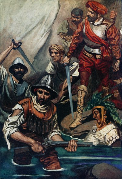 Cortes und seine Männer an der Lücke von James Henry Robinson