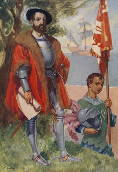 Hernan Cortes, spanischer Konquistador von James Henry Robinson