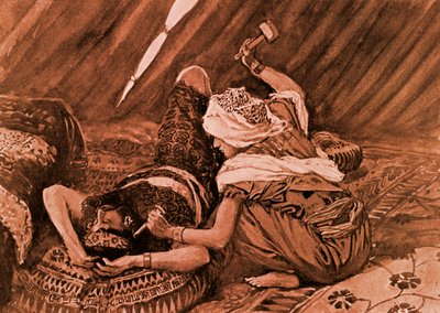Jael erschlug Sisera und tötete ihn von James Jacques Joseph (after) Tissot