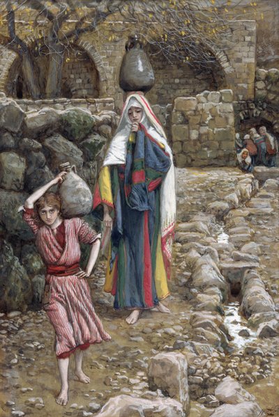 Jesus und seine Mutter am Brunnen, Illustration für Das Leben Christi, ca. 1886-94 von James Jacques Joseph Tissot