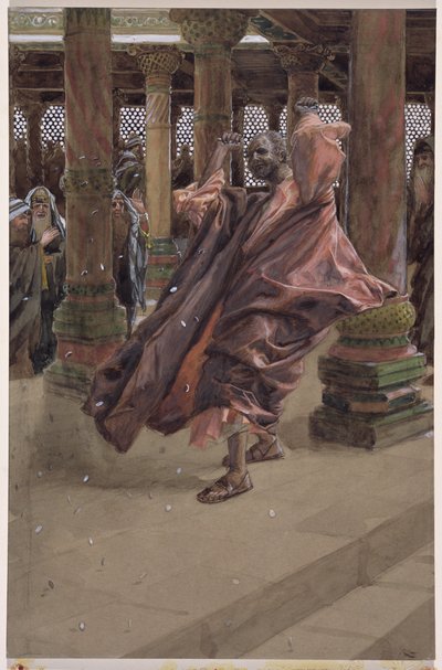 Judas bereut und gibt das Geld zurück, Illustration für Das Leben Christi, ca. 1886-94 von James Jacques Joseph Tissot