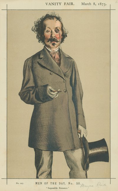 Mr Talbot Mayne Reid, Unmögliche Romanze, 8. März 1873, Vanity Fair Karikatur von James Jacques Joseph Tissot